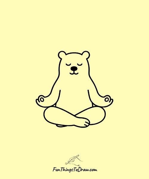 Simple and easy bear drawing