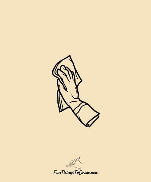 Cleaning hand drawing