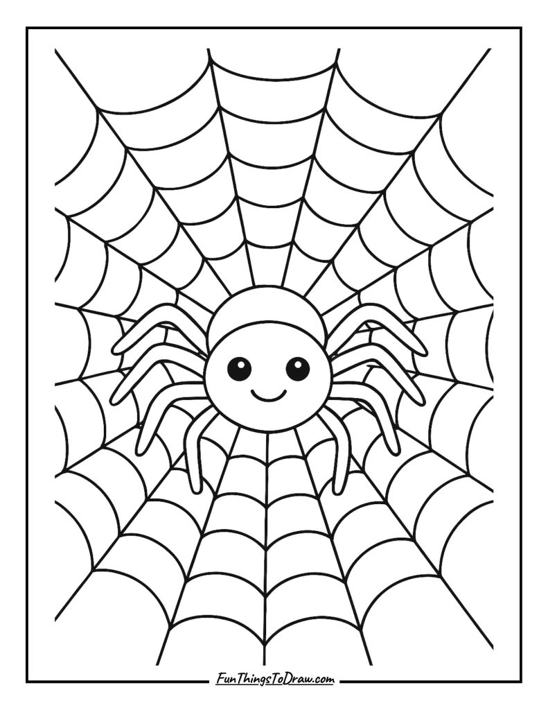 Spiderweb coloring page