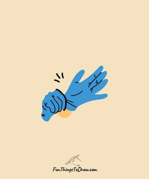 Cleaning gloves drawing