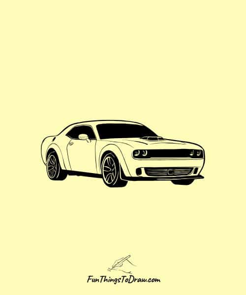 Super Car Dodge Drawing