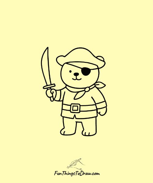Drawing of cute bear