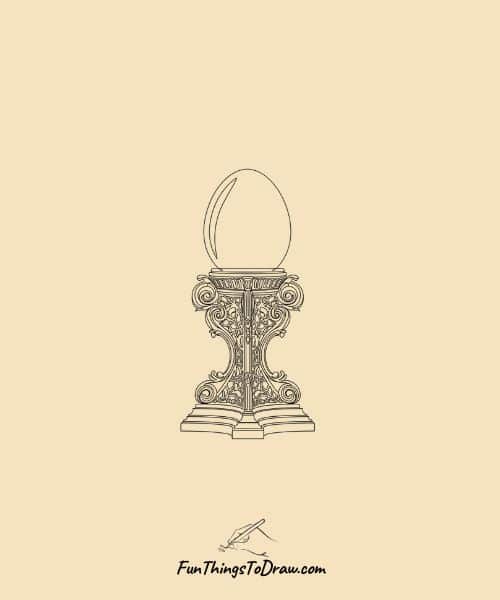 Egg on a Pedestal Drawing
