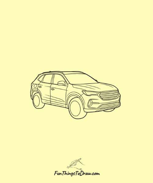 Modern SUV Car Drawing