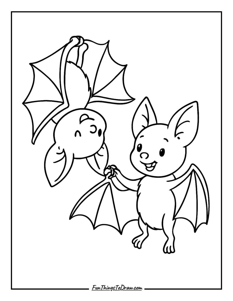 Batty Buddies coloring page