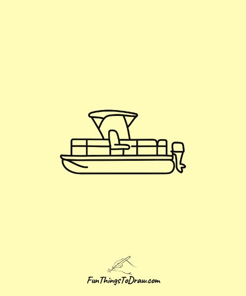 Pontoon Boat Drawing