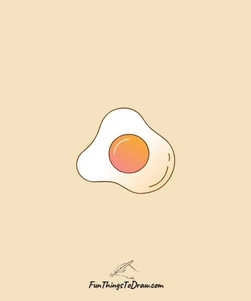 Cool drawing of fried egg