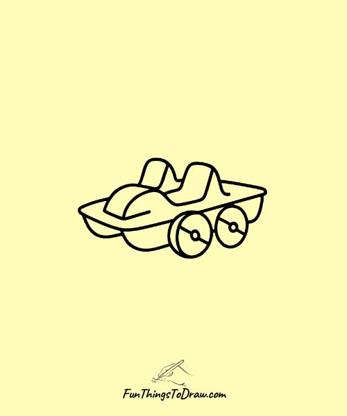 Paddle boat drawing