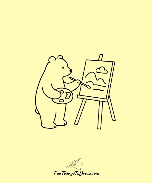 Bear painting drawing