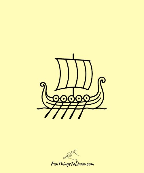 Viking Longship drawing