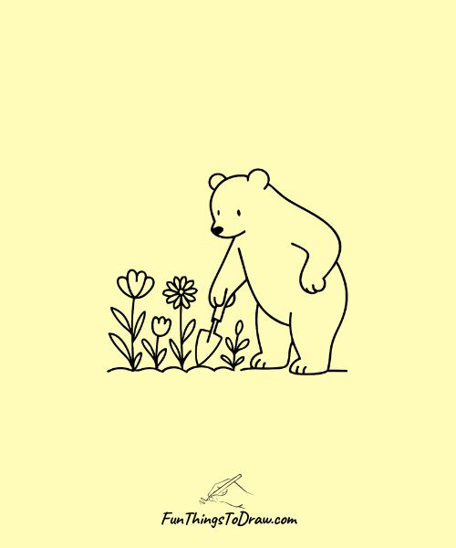 Cool drawing of a bear