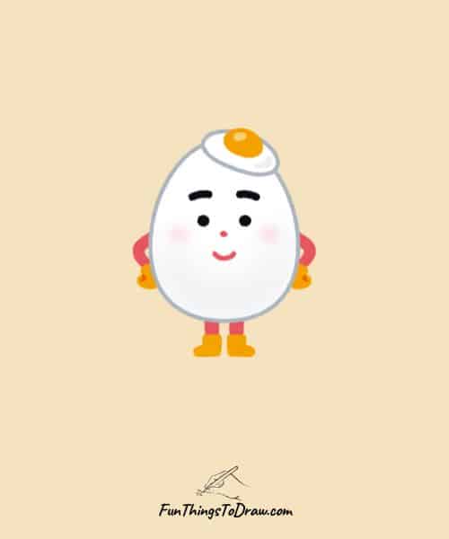 Cute Egg Character Sketch