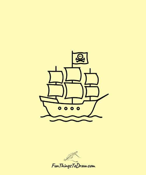 Pirate Ship drawing