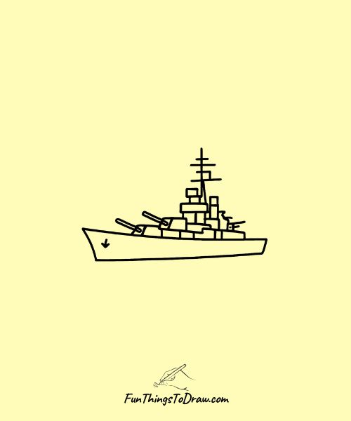 Battleship drawing