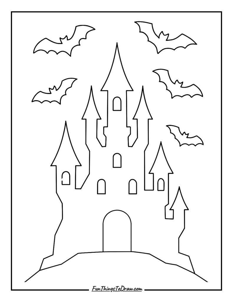 Dracula's Castle coloring page