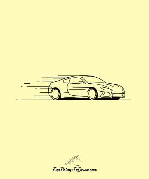 Cool Drawing of Car in a Race
