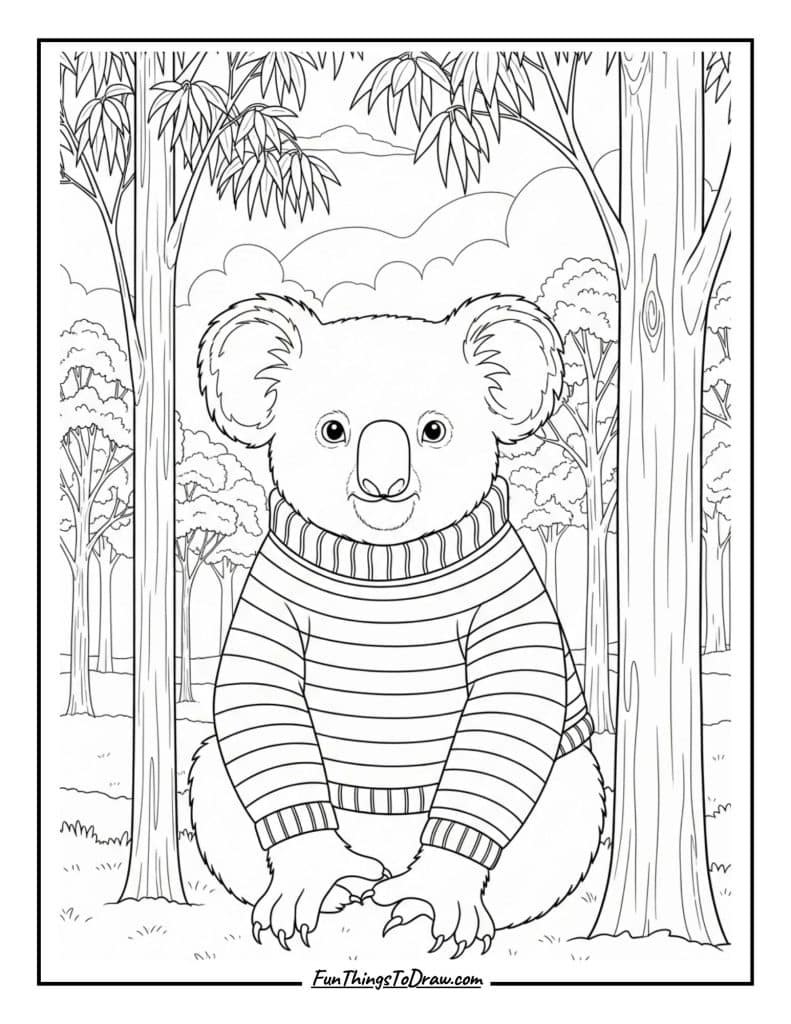 Printable Koala Coloring Sheet
