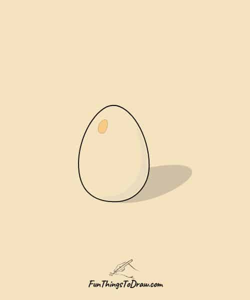 Doodle of Egg with a Shadow