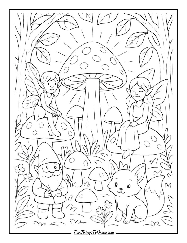 Enchanted Forest Coloring Page