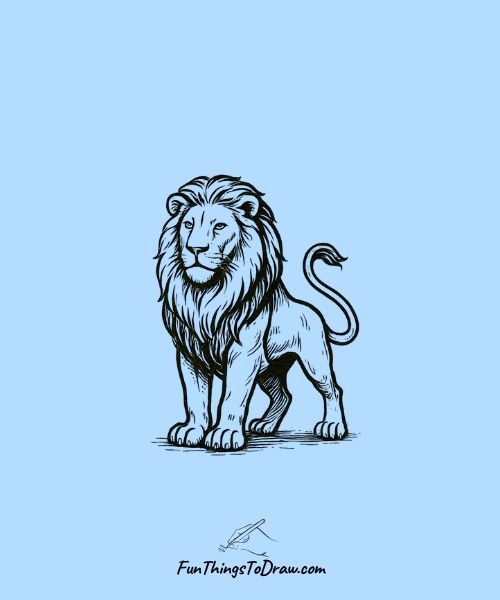 Vintage Lion Poster