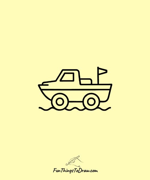 Amphibious Vehicle drawing