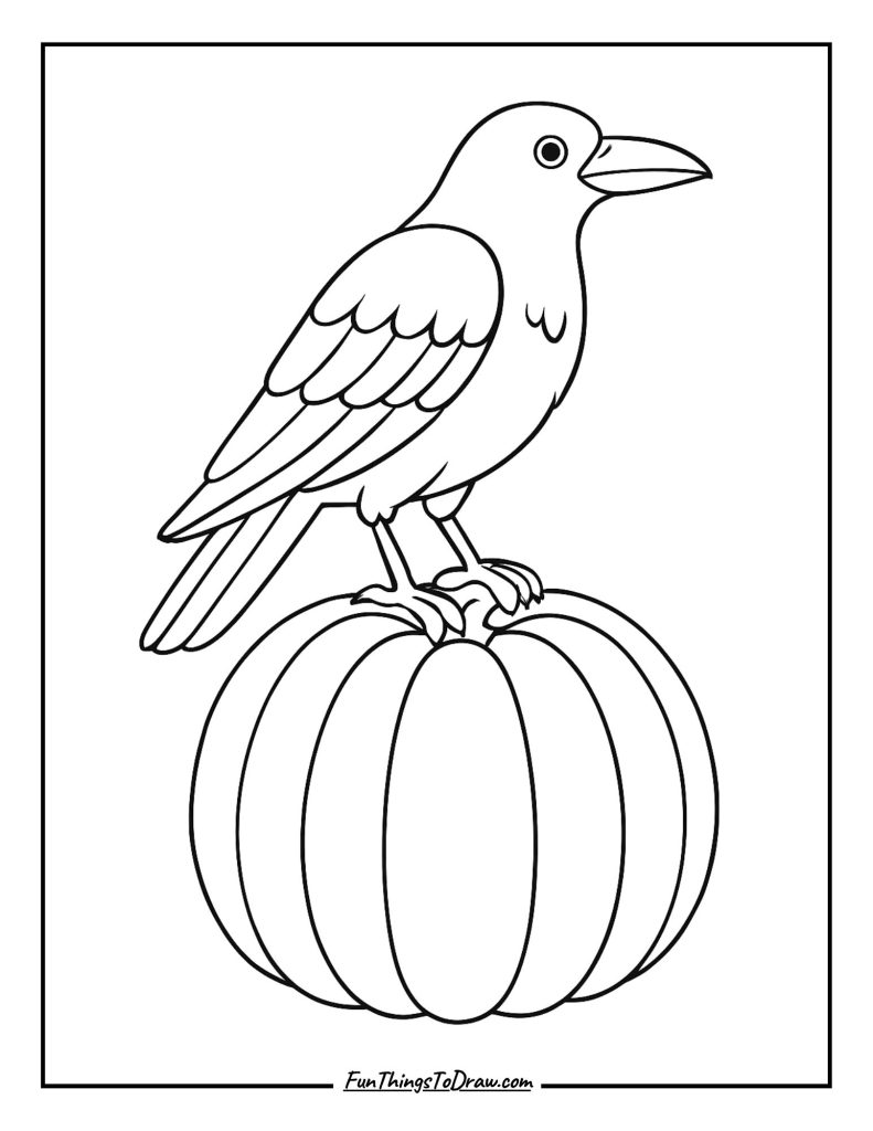 Crow Perch Coloring Page
