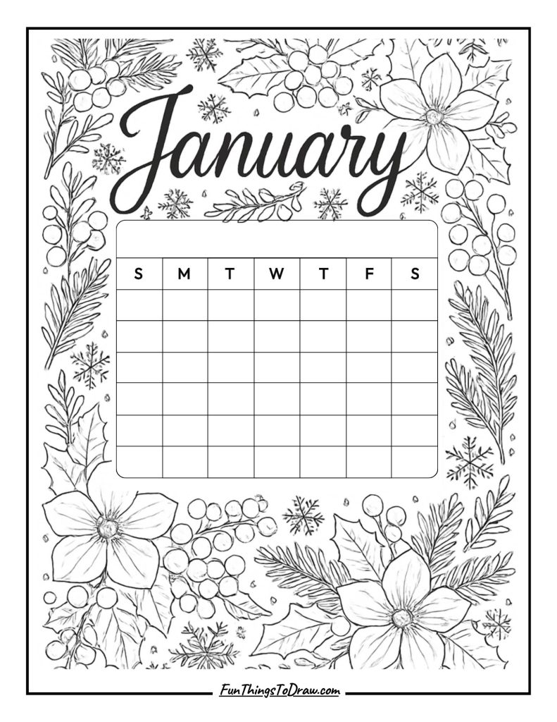 January Calendar Page