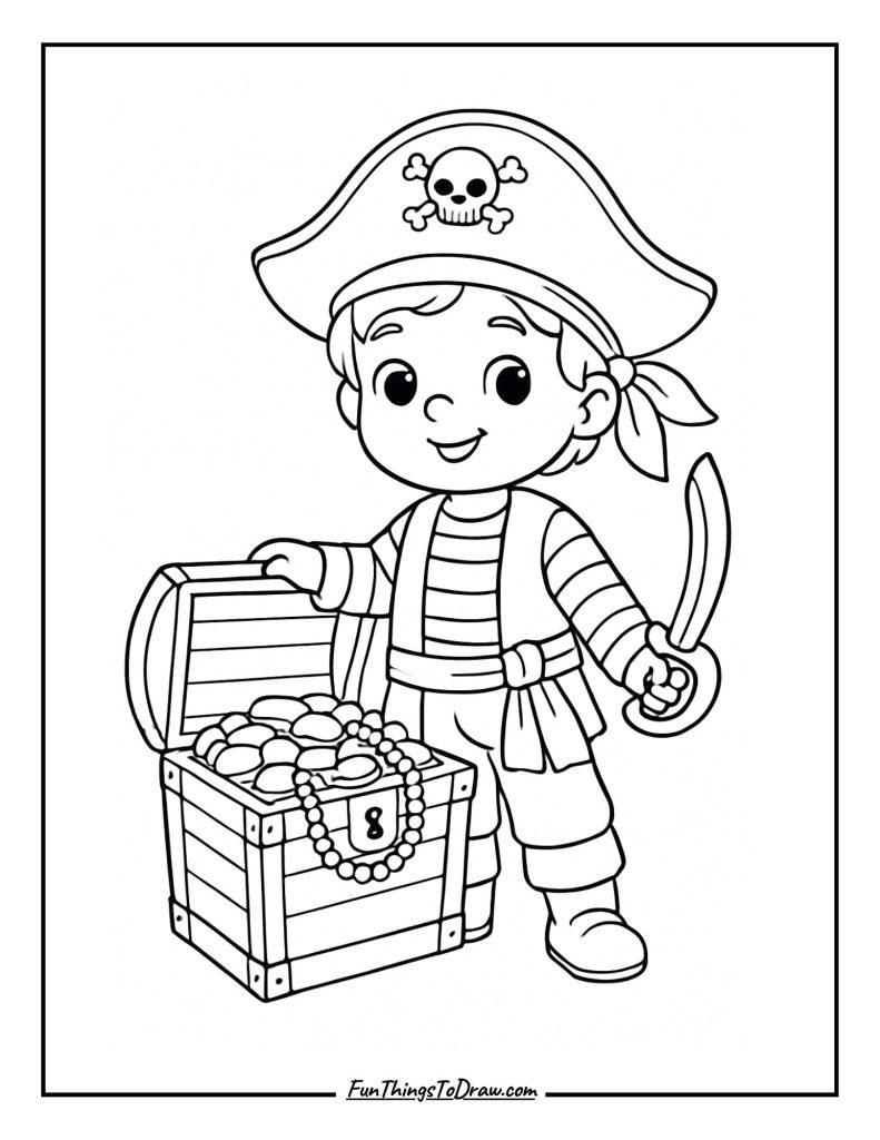 Pirate Kid Coloring Page
