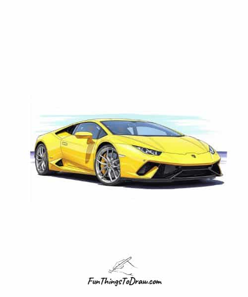 Realistic Car Drawing Idea