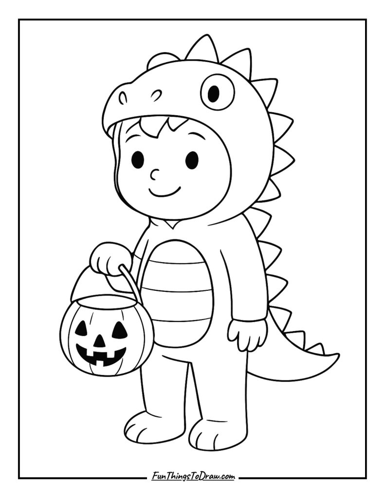 Dinosaur Trick-or-Treater