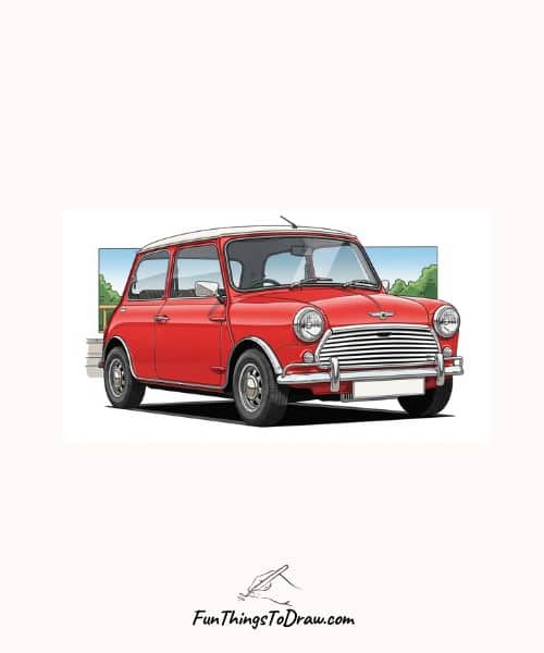 Mini Cooper Drawing
