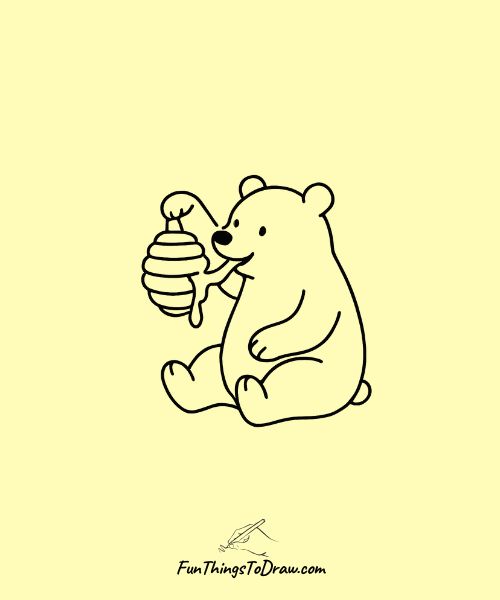 Teddy bear drawing idea