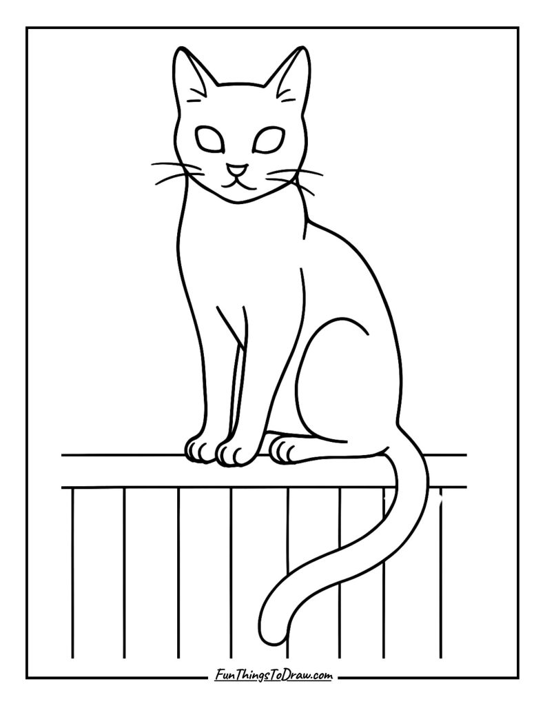 Black Cat Coloring Page