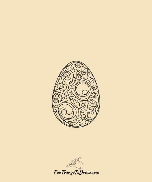 Sketch of abstract egg