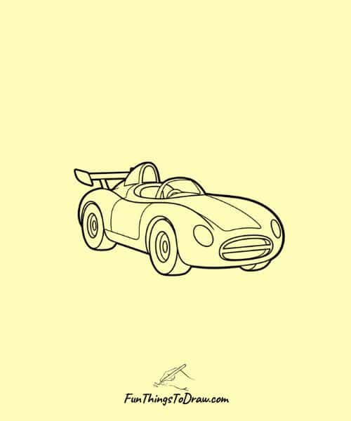 Cartoon Race Car Drawing