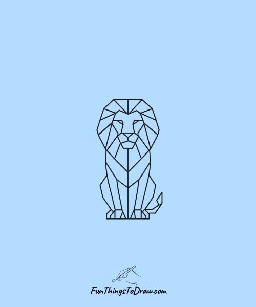 Geometric Lion Design