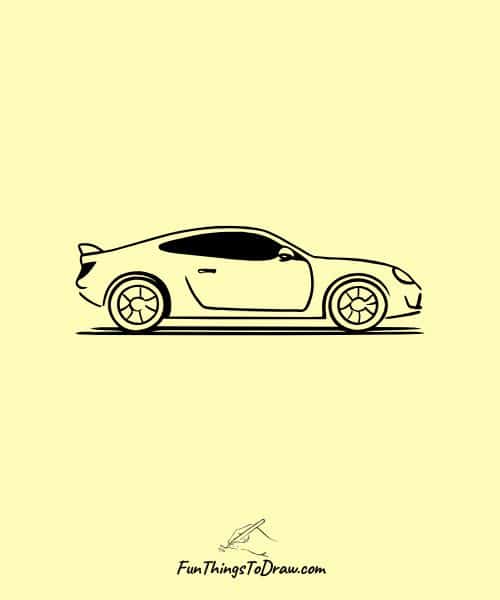 Elegant Luxury Coupe Drawing Idea