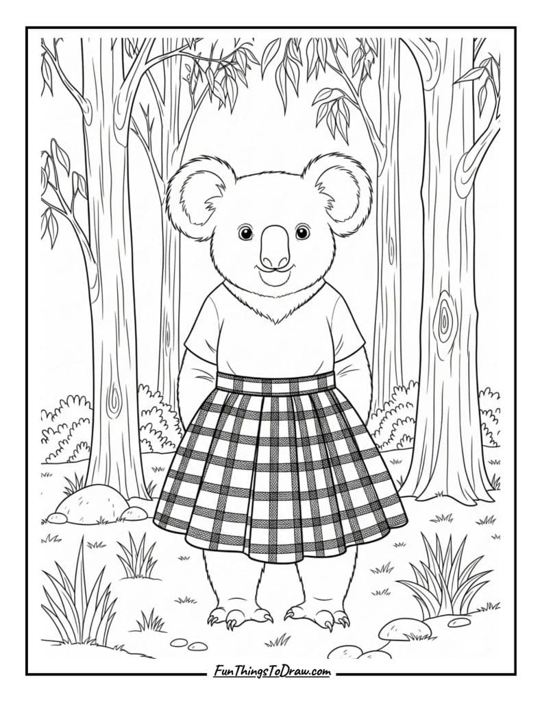 Koala Coloring Page