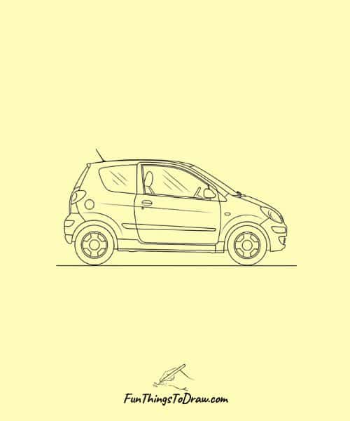 Drawing of  Compact City Car