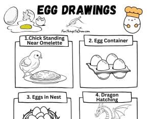Easy and Cute Egg Drawings