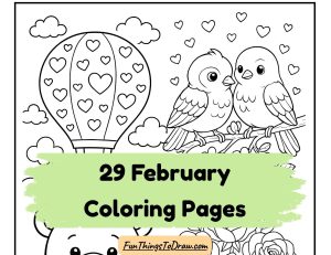 Free printable February coloring pages
