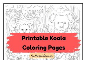 Free Printable Koala Coloring Pages