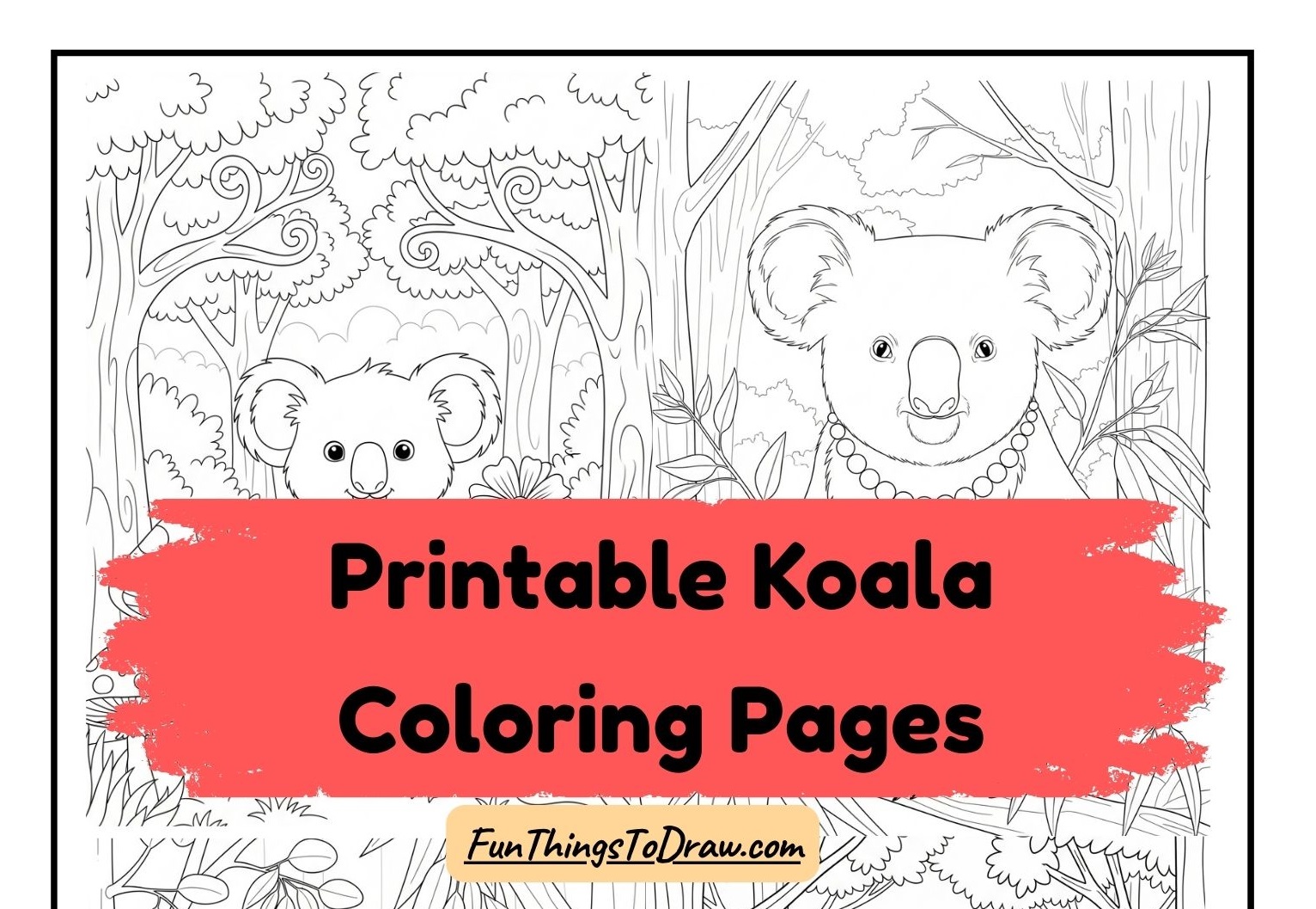 Free Printable Koala Coloring Pages