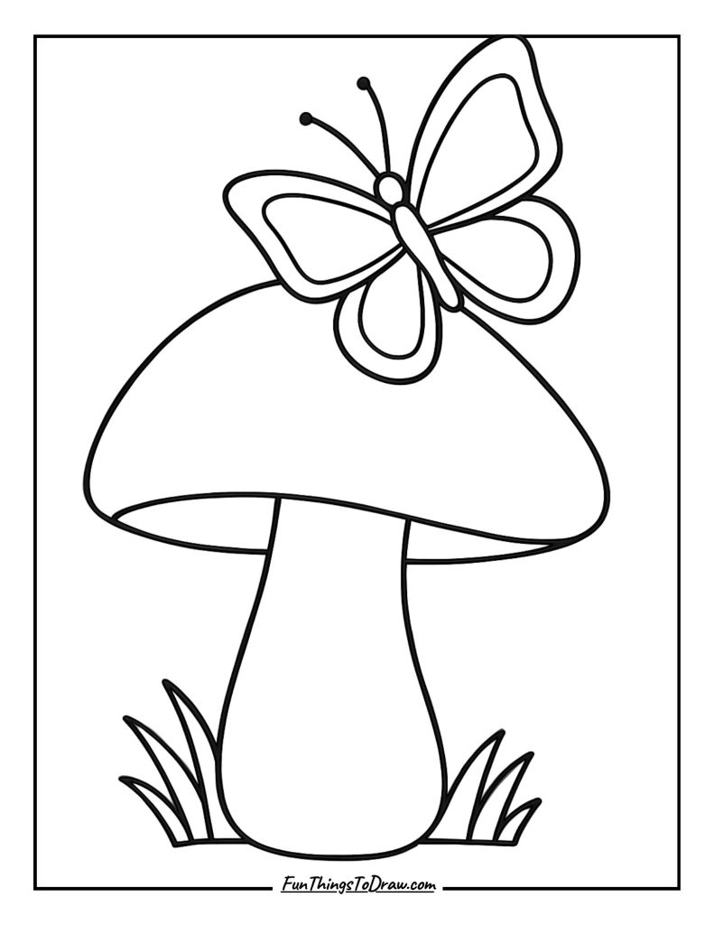 10. Mushroom with a Butterfly