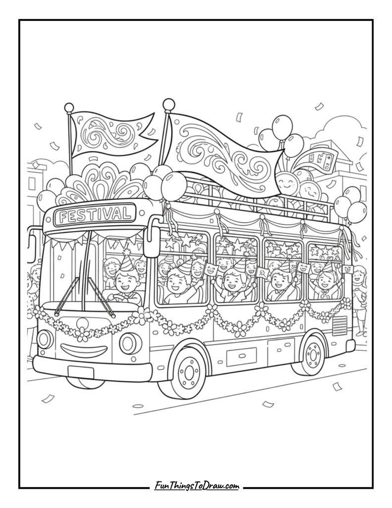 Festival Parade Bus