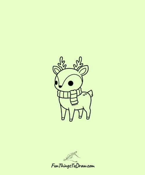 Deer with a scarf