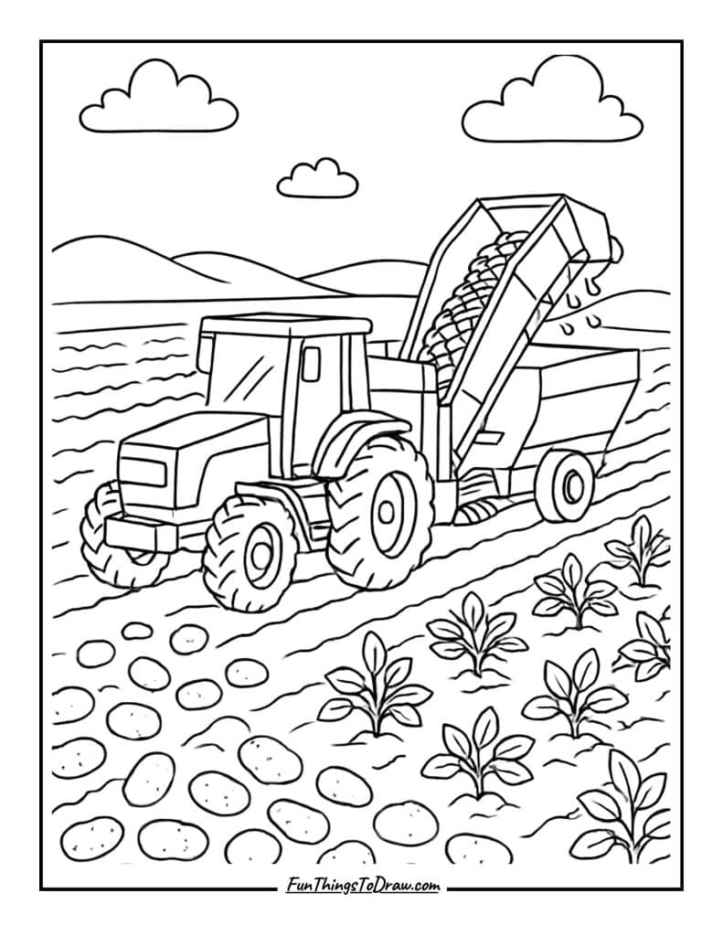 Potato harvester with conveyor system