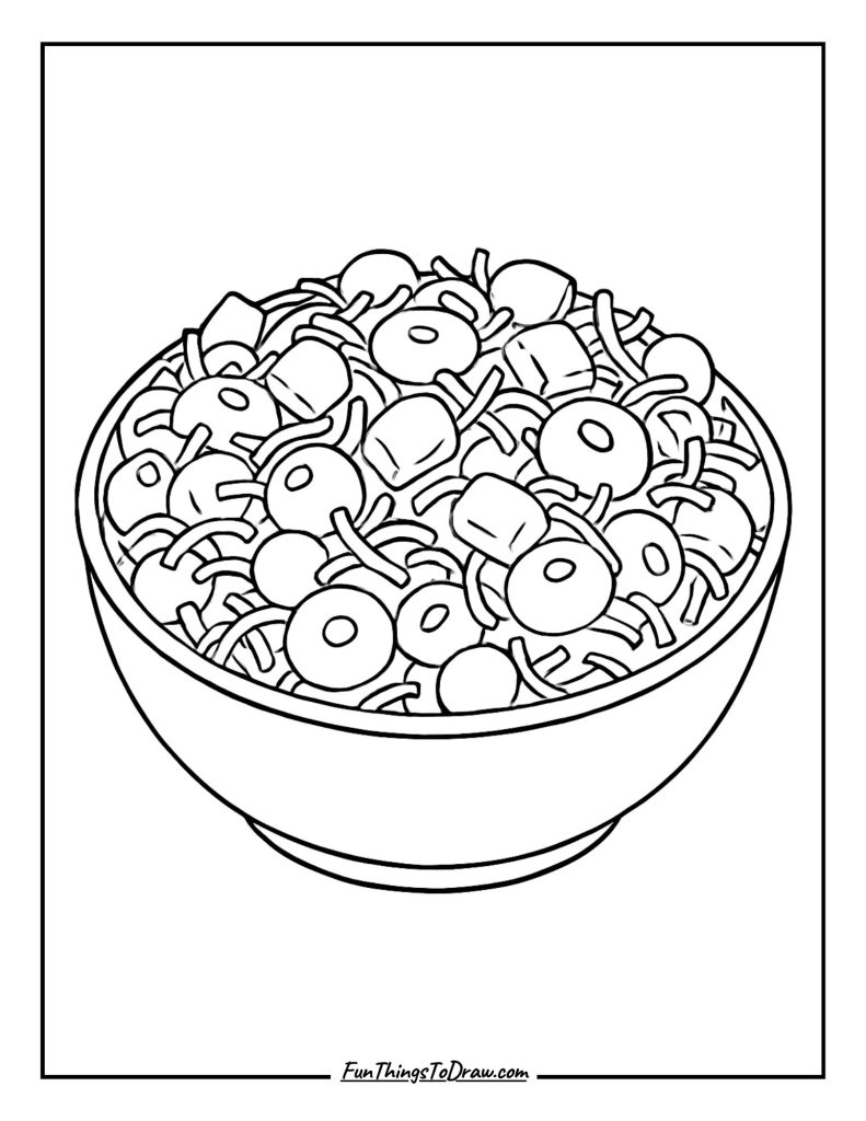  Ambrosia salad with marshmallows and coconut