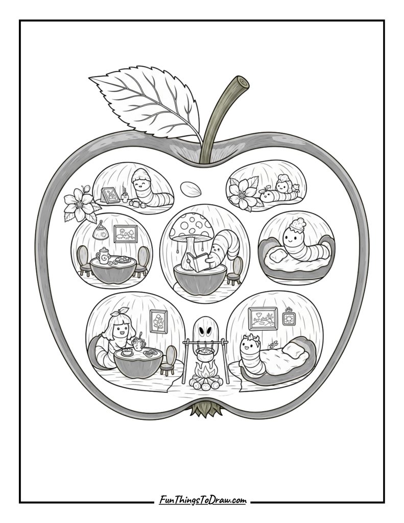 Apple Worm's Home