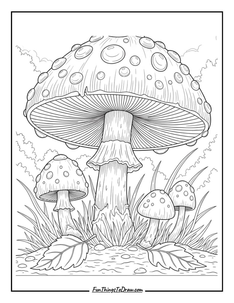 16. Mushroom with Dewdrops
